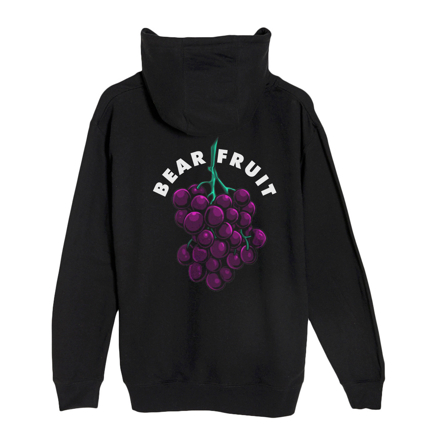 Bear Fruit Grape Heavyweight Hoodie Black